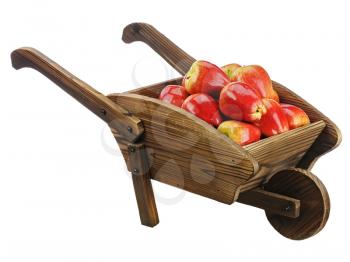 Royalty Free Photo of a Wheelbarrow With Apples