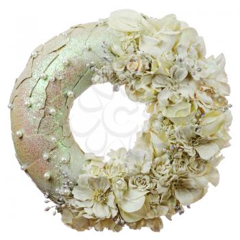 Royalty Free Photo of Dried Flowers on a Circle