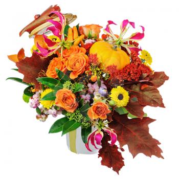 Royalty Free Photo of an Autumn Floral Arrangment