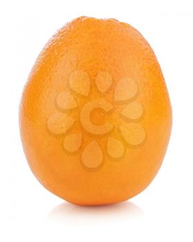 Fresh ripe orange fruit isolated on white background. Closeup.