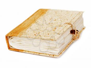 Diary or photo album book isolated on white background. 