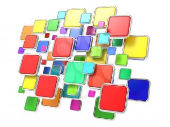 Colorful Cloud of  Empty Program Icons. Software Concept.