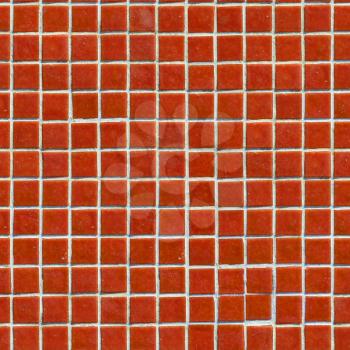 Red Tile Wall. Seamless Tileable Texture.