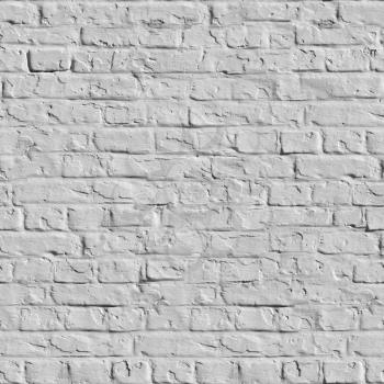 Old White Brick Wall. Seamless Tileable Texture.