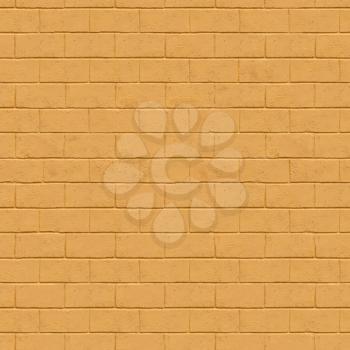 Seamless Tileable Texture of Yellow Brick Wall.