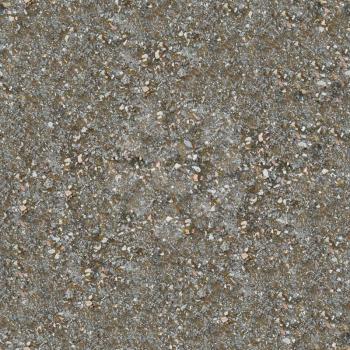 Seamless Texture of Weathered, Mossy Concrete Surface with Protruding Stones.