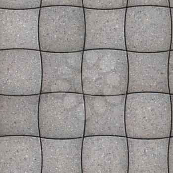 Gray Pavement of Concave and Convex Quadrilaterals. Seamless Tileable Texture.