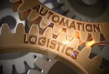 Automation Logistics - Industrial Design. Automation Logistics - Illustration with Lens Flare. 3D Rendering.