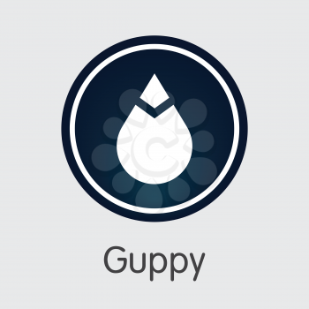 Guppy Vector Coin Illustration for Internet Money. Crypto Currency Pictogram of GUP and Symbol for using in Web Projects or Mobile Applications.