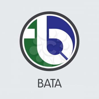Cryptographic Currency Bata. Net Banking and BTA Mining Vector Concept. Cryptographic Currency Mining Finance Icon.