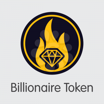 Billionaire Token Blockchain Sign Icon. Blockchain, Block, Distribution XBL Transaction Icon