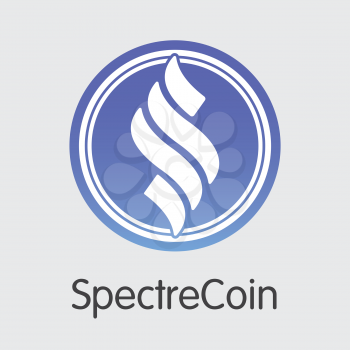 Spectrecoin Blockchain Illustration. Blockchain, Block Distribution XSPEC Transaction Icon