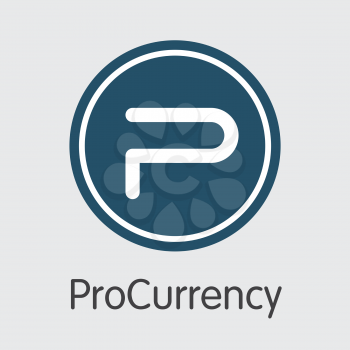 Procurrency Blockchain Graphic Symbol. Blockchain, Block Distribution PROC Transaction Icon