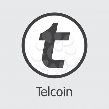 TEL - Telcoin. The Logo or Emblem of Cryptocurrency, Market Emblem, ICOs Coins and Tokens Icon.