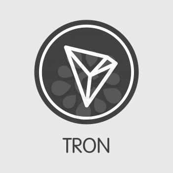 Tron Blockchain Illustration. Blockchain, Block Distribution TRX Transaction Icon