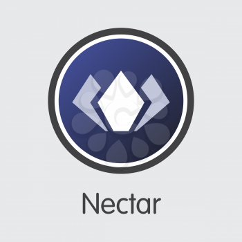 NEC - Nectar. The Icon or Emblem of Cryptocurrency, Market Emblem, ICOs Coins and Tokens Icon.