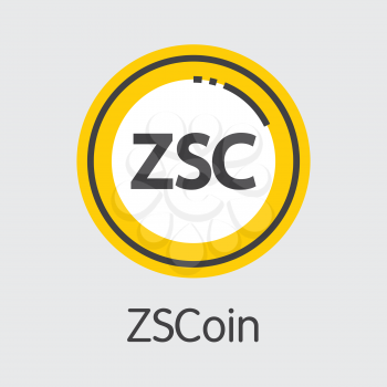 Zscoin Finance. Blockchain Cryptocurrency - Vector Logo. Modern Computer Network Technology Graphic Symbol. Digital Colored Logo of ZSC. Concept Design Element.