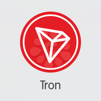 Tron Blockchain Coin Image. Blockchain, Block, Distribution TRX Transaction Icon