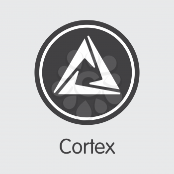 CTXC - Cortex. The Market Logo or Emblem of Cryptocurrency, Market Emblem, ICOs Coins and Tokens Icon.