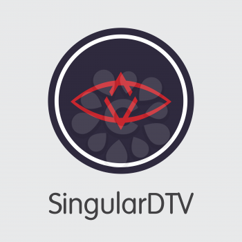 Singulardtv Vector Coin Illustration for Internet Money. Blockchain Cryptocurrency Coin Symbol of SNG and Logo for using in Web Projects or Mobile Applications.