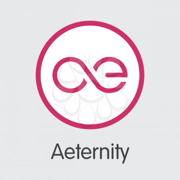 Aeternity AE . - Vector Icon of Cryptocurrency 
