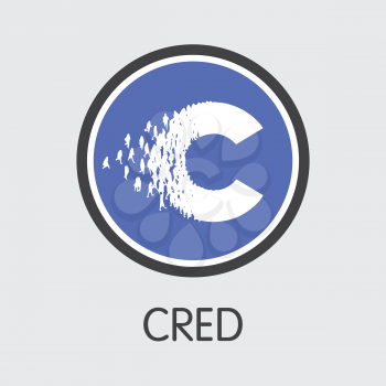 LBA - Cred. The Trade Logo or Emblem of Virtual Currency, Market Emblem, ICOs Coins and Tokens Icon.