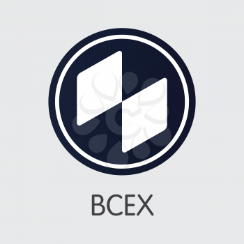 Exchange - Bcex Copy. The Crypto Coins or Cryptocurrency Logo. Market Emblem, Coins ICOs and Tokens Icon.