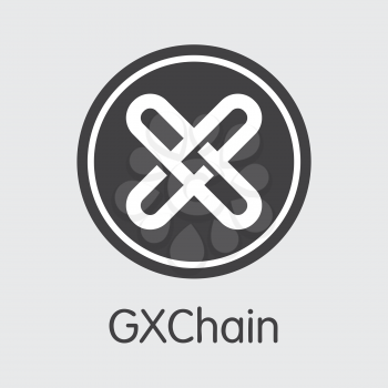 GXS - Gxchain. The Logo or Emblem of Crypto Coins, Market Emblem, ICOs Coins and Tokens Icon.