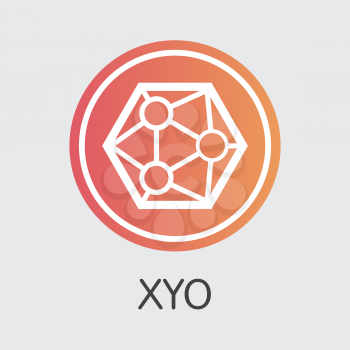 Xyo Finance. Cryptocurrency - Vector Logo. Modern Computer Network Technology Pictogram. Digital Coin Pictogram of XYO. Concept Design Element.