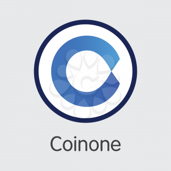 Exchange - Coinone Copy. The Crypto Coins or Cryptocurrency Logo. Market Emblem, Coins ICOs and Tokens Icon.