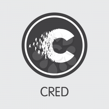 LBA - Cred. The Logo or Emblem of Crypto Currency, Market Emblem, ICOs Coins and Tokens Icon.