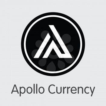 APL - Apollo Currency. The Logo or Emblem of Cryptocurrency, Market Emblem, ICOs Coins and Tokens Icon.