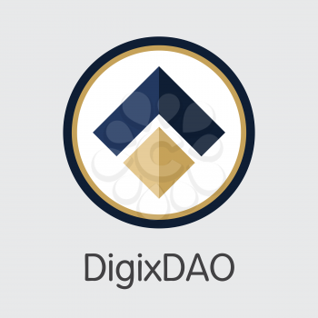 DGD - Digixdao. The Logo or Emblem of Coin, Market Emblem, ICOs Coins and Tokens Icon.