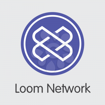 LOOM - Loom Network. The Trade Logo or Emblem of Crypto Currency, Market Emblem, ICOs Coins and Tokens Icon.