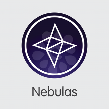 NAS - Nebulas. The Icon or Emblem of Crypto Coins, Market Emblem, ICOs Coins and Tokens Icon.