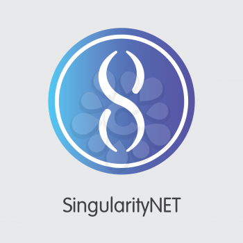 AGI - Singularitynet. The Logo or Emblem of Coin, Market Emblem, ICOs Coins and Tokens Icon.