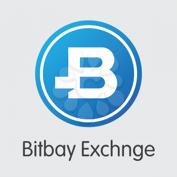  - Bitbay Exchange. The Crypto Coins or Cryptocurrency Logo. Market Emblem, Coins ICOs and Tokens Icon.