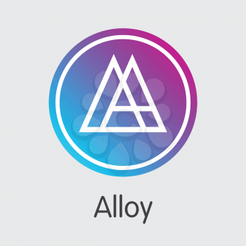 Alloy XAO . - Vector Icon of Virtual Currency. 