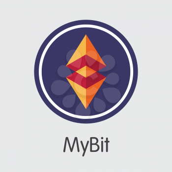Vector Mybit Cryptocurrency Element. Mining, Coin, Exchange. Vector Colored Logo of MYB