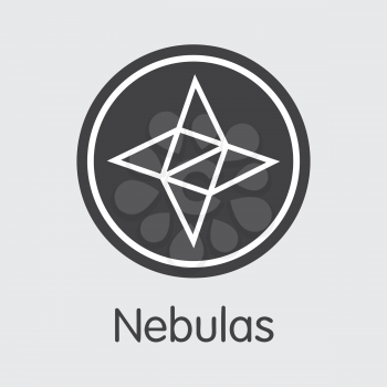 NAS - Nebulas. The Trade Logo or Emblem of Crypto Coins, Market Emblem, ICOs Coins and Tokens Icon.