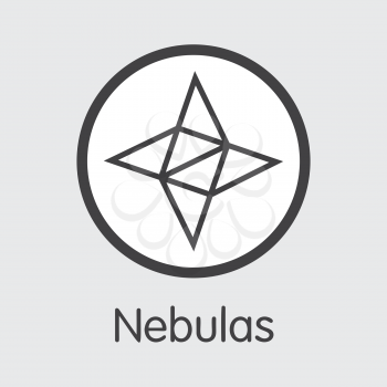 NAS - Nebulas. The Icon or Emblem of Crypto Coins, Market Emblem, ICOs Coins and Tokens Icon.