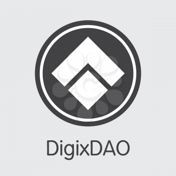 DGD - Digixdao. The Trade Logo or Emblem of Money, Market Emblem, ICOs Coins and Tokens Icon.