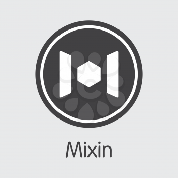 XIN - Mixin. The Trade Logo or Emblem of Virtual Momey, Market Emblem, ICOs Coins and Tokens Icon.