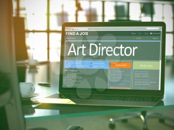 Art Director - Job Find Concept. Head Hunting Concept. 3D Render.