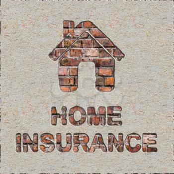 Royalty Free Photo of Home Insurance in Brick
