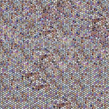 Small Round Pearl Ceramic Mosaic. Seamless Tileable Texture.