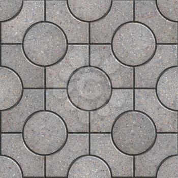 Tracery Gray Paving Slabs. Seamless Tileable Texture.