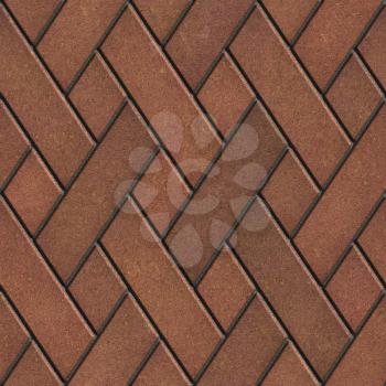 Brown Pavement Consisting of Combined Rhomb and Parallelograms, Seamless Tileable Texture.