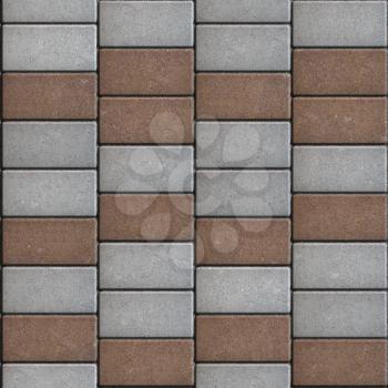 Paving Consisting of  Rectangles Laid Out in a Chaotic Manner. Seamless Tileable Texture.