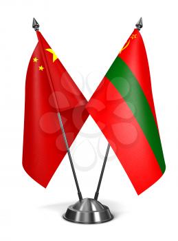 Royalty Free Clipart Image of China and Transnistria Miniature Flags